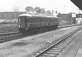 English Electric Type 4 1Co-Co1 No 333 is seen at the head of empty stock on the Tyseley diesel traction training special on 15th February 1965