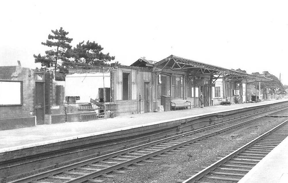 View of the demolition of the up side buildings at Warwick Station which had paused over the weekend