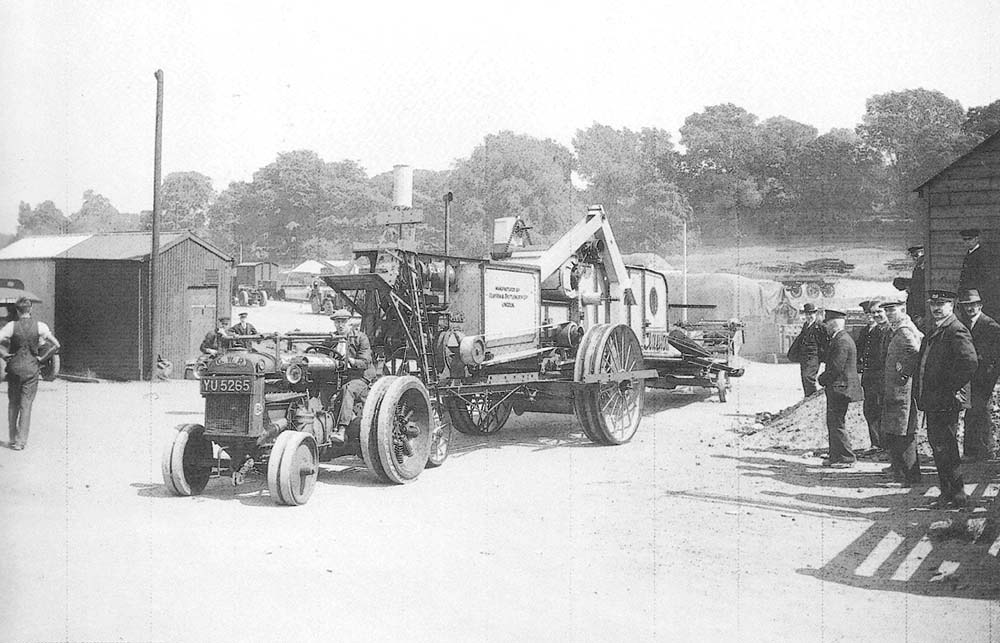 Fordson tractor No 1194 towing large agricultural machinery to the Warwick Royal Show on 4th July 1931