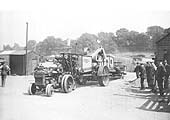 Fordson tractor No 1194 towing large agricultural machinery to the Warwick Royal Show on 4th July 1931
