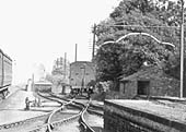 Close up showing a GWR horse box stabled on one of the two sidings located adjacent to the bridge over Coventry Road
