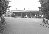 Looking up Station Road from Coventry Road towards the down platform buildings on 24th August 1963