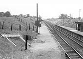 Looking towards Stratford upon Avon showing the general layout of the Halt and the position of the two ramps to both platforms