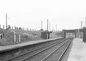 Looking towards Birmingham with Whitlock End Halt's up platform on the left and Tilehouse Lane road bridge in the distance