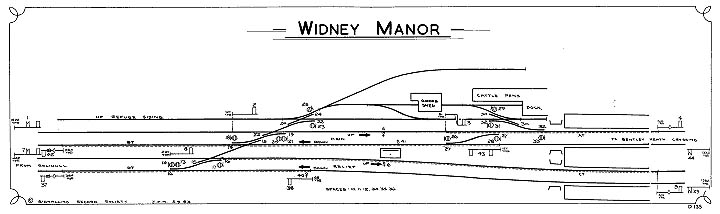 A low resolution version of the Signalling Diagram for Widney Manor Signal Box produced courtesy of the Signalling Record Society