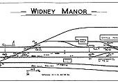 A low resolution version of the Signalling Diagram for Widney Manor Signal Box produced courtesy of the SRS