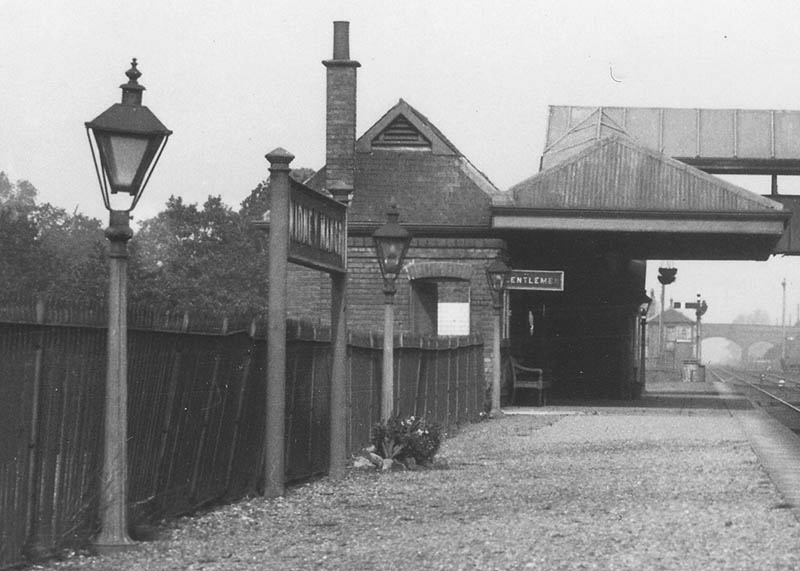 Close up of the down platform building which provided passengers with a waiting room, ladies waiting room and toilet