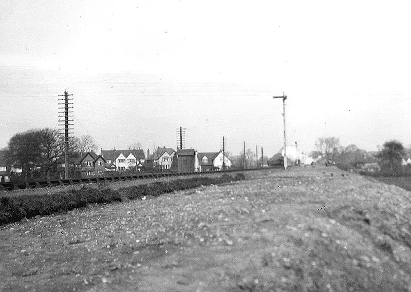 Looking towards Birmingham north of the station this view shows the initial stages of widening the route to accommodate four tracks