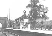 View of the remains of original station building located alongside of Wilmcote Signal Box on 29th May 1950