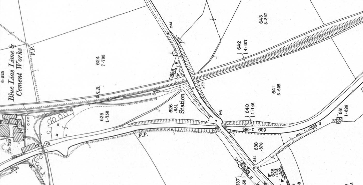 A 1904 25 inch to the mile Ordnance Survey Map of Wilmcote station and adjacent Lime and Cement Works