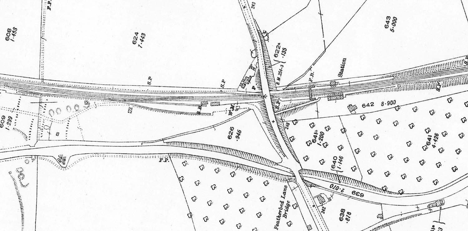 A 1923 25 inch to the mile Ordnance Survey Map of Wilmcote station with the Lime and Cement Works now removed