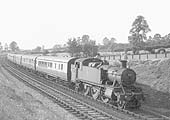 Ex-GWR 2-6-2T 'Large Prairie' No 4127 is seen descending Wilmcote Bank at the head of the 5:05pm Birmingham Moor Street to Stratford on Avon service