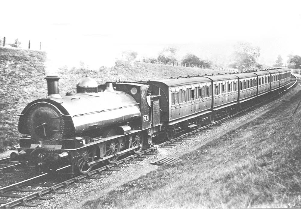GWR 0-6-0ST 645 class No 766 approaches Wood End Platform with a local service to Birmingham