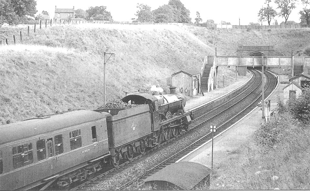BR built 4-6-0 '6959' class No 7915 'Mere Hall' on a local passenger service 25th August 1964