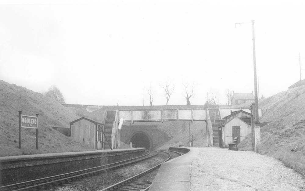Looking south along the full length of the platform which is now devoid of the lampposts seen in the 1917 view