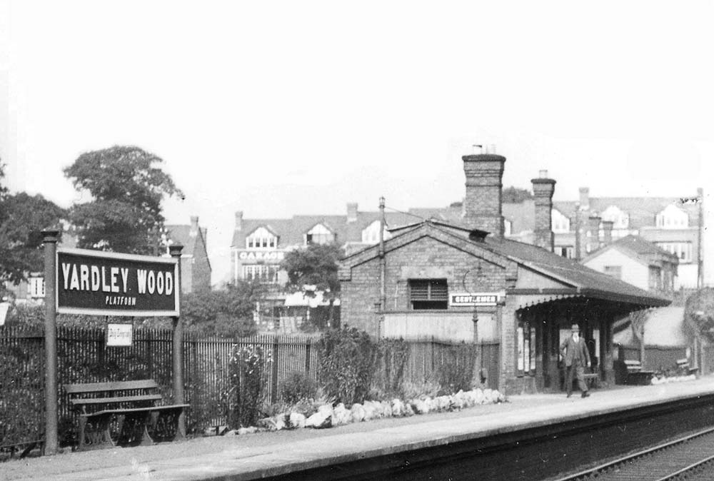 Close up showing the single storey up platform building which had two chimneys accommodating three fireplaces for the waiting rooms and ladies toilet