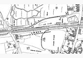 A  1923 OS Map of Bedworth Station, Goods Yard, Shed the two sidings but no longer  Bedworth Brick Works