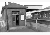 The down platform's booking hall and office situated at the bottom of the ramp from Bulkington Road
