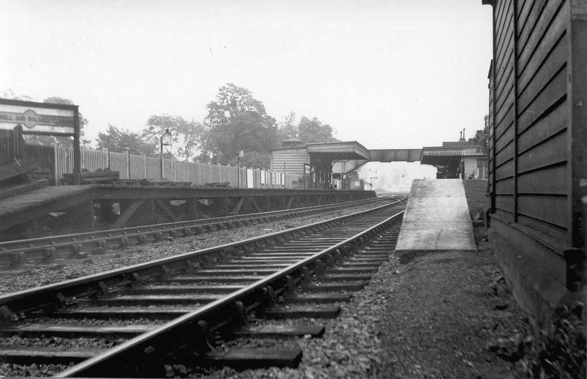 Looking south towards Coventry from the Birmingham end of Berkswell station's down platform