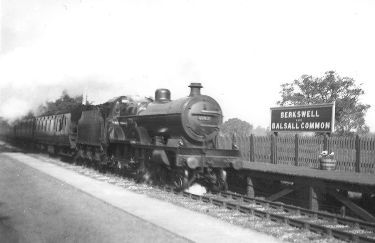 LMS 4P 4-4-0 Compound No 1167 enters the confines of Berkswell as it passes through on an Birmingham to Euston express