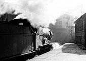 An unidentified ex-LMS 4P 4-4-0 Compound locomotive is seen standing at the East end of Platform 8 alongside No 2 Signal Cabin