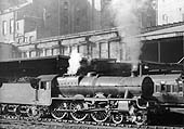 Ex-LMS 5XP 4-6-0 Jubilee class No 45721 'Impregnable' is seen raising steam ready to take forward an up express to Euston