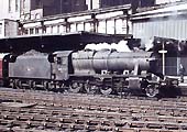 British Railways Type 4 1-Co-Co1 D94 is seen standing at Platform 9 ready to depart with the 12 52pm York to Bristol express on 8th June 1961