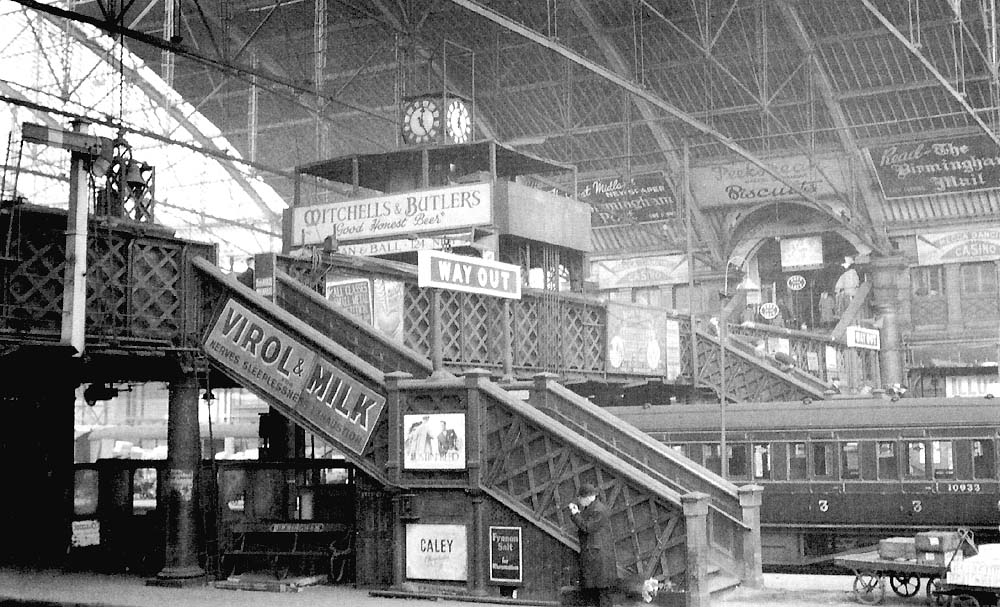 View of New Street No 3 Signal Cabin showing a new semaphore signal and bell over one of Platform 2's roads as well as the removal of the arches