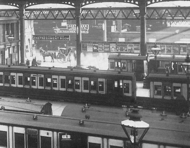 Close up showing the pick up and dropping off point in Queens Drive for passengers using for the LNWR portion of New Street station