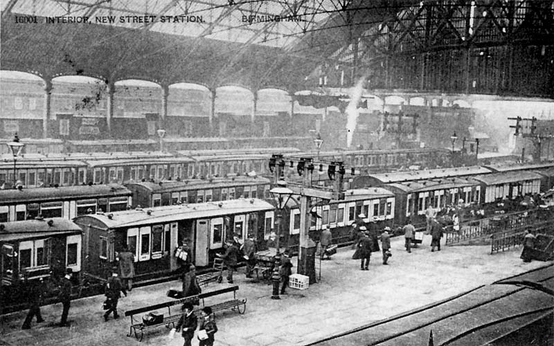 View from the Queens Hotel looking across to the West end of Platform 3 showing the signals controlling access to the tunnel to Wolverhampton