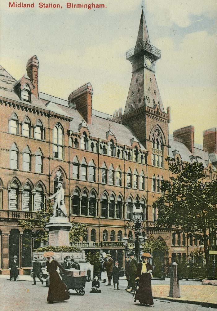 View of the statue of Thomas Attwood, one of Birmingham's first two MPs, erected in June 1859 at the top of Stephenson Place