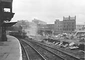 Looking across the demolished Midland Railway portion of New Street station from Platform 9