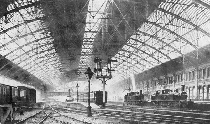 View looking towards Wolverhampton from the spare carriage sidings located on the East side of the station with Platform Two seen immediately ahead