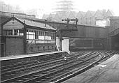 Looking East under Queens Drive bridge and Worcester Street tunnel with New Street No 2 Signal Cabin on the left