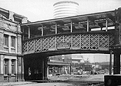 Looking from Queens Drive through the remains of the passenger footbridge and across the Eastern end of the LNWR portion of New Street station