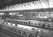 View looking from the offices in Queens Hotel from the Stour Valley bay across to to the entrance for passengers to the right of the building on Platform 3