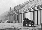 Looking down Queens Drive from the junction with Worcester Street whilst on the right is the LNWR parcels offices and the steel girder forming part of the wall to the  depot