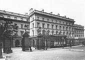 View of the Queen's & North Western Hotel viewed from Stephenson Place showing the General Enquiry Offices at the front by the main entrance