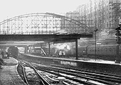 View from the former LNWR parcels sidings located at the East end of New Street station showing the final stages of the removal of EA Cowpers magnificent roof