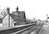 View of Birdingbury station looking towards Rugby with the goods yard and its accompanying signal box removed
