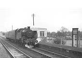 British Railways built 2MT 2-6-2T No 41228, with a Push-Pull train, stops at Birdingbury station on 2nd May 1959