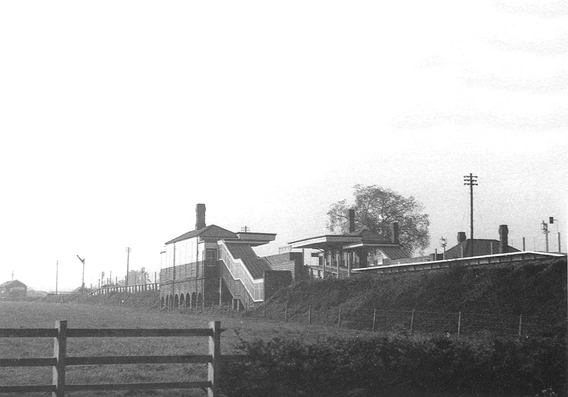 View of the elevated station looking towards Birmingham as seen from Blake Street which passed beneath the line to Lichfield