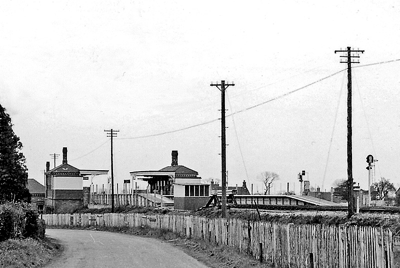 View of the station looking northward to Lichfield from Station Approach which ran between Blake Street and Hill Hook Road