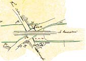 A plan of the original bridge over the Nuneaton-Coventry turnpike road where it ended at the Nuneaton Toll House