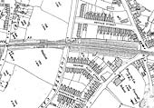 A 1913 Ordnance Survey map of Chilvers Coton Station showing its relationship to College Street and the Coventry Canal