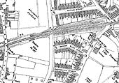 A 1923 Ordnance Survey map of Chilvers Coton Station showing its relationship to College Street and the Coventry Canal