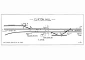 Clifton Mill station's Signal Cabin Diagram of this 20 lever LNWR Tumbler Frame with 7 levers spare