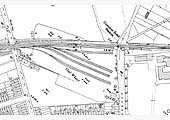 A 1912 Ordnance Survey map showing Coundon Road station and the Coal Wharf built on the opposite side of the road