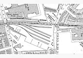 A 1937 Ordnance Survey map showing Coundon Road station and the Coal Wharf built on the opposite side of the road
