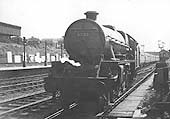 Ex-LMS 4-6-0 No 5733 'Novelty' enters Platform 2 at the head of a down semi-fast express to Birmingham